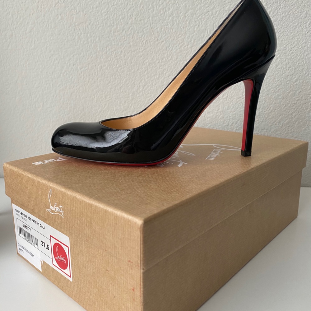 Christian Louboutin Black Leather Pumps